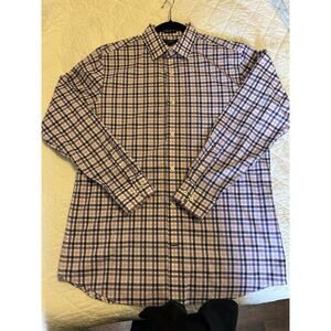 Banana Republic Men's Non Iron 100% Cotton Stretch Dress Shirt Size Large